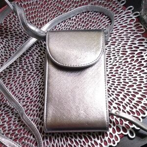 Silver Phone Case/Wallet/Crossbody,NEW